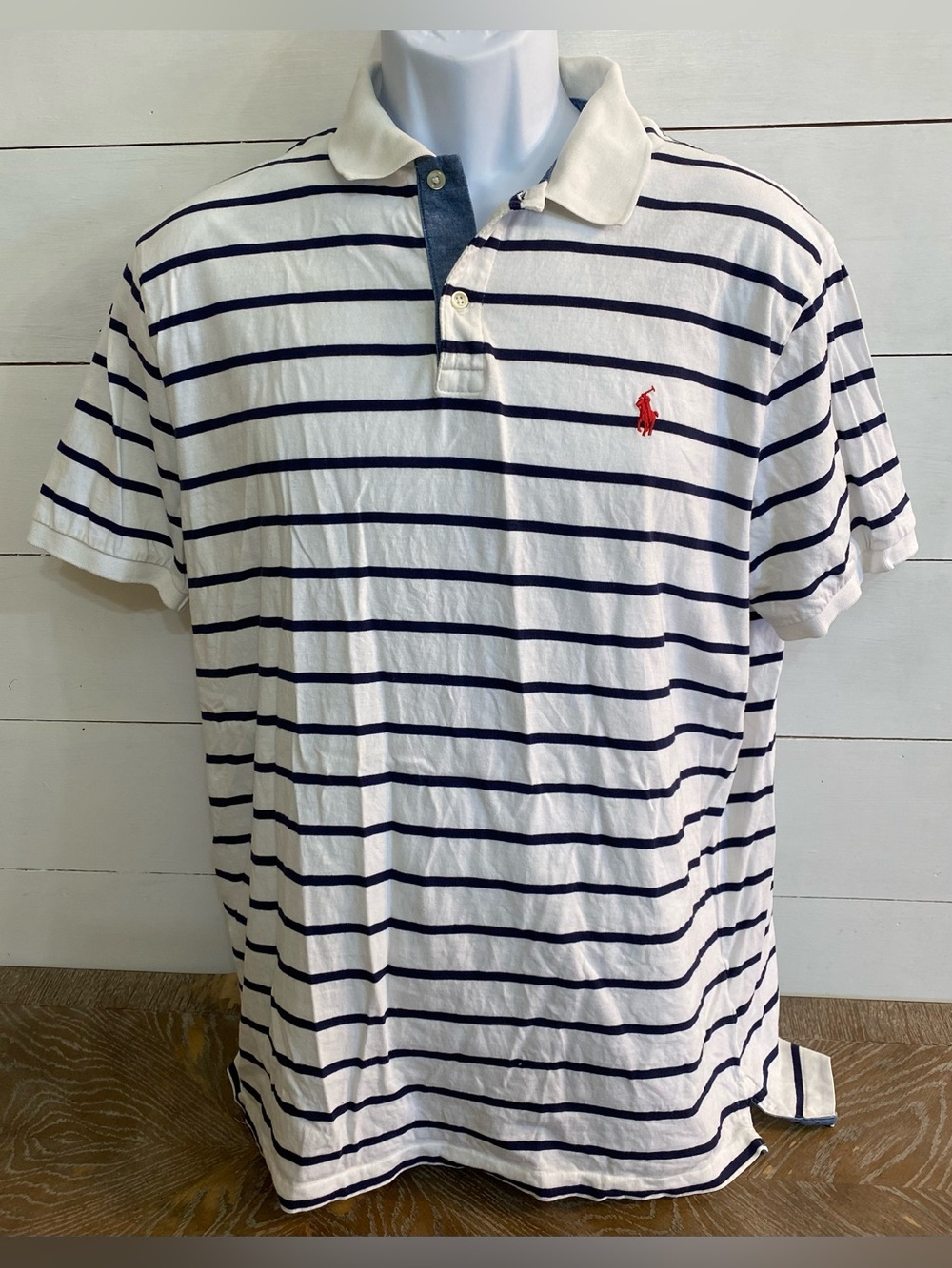 Polo Ralph Lauren Custom Slim Fit Men’s Sz XL Striped Soft Cotton Polo Shirt